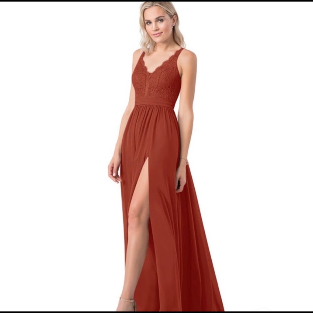 Azazie Orion - Rust Size A4 Bridesmaids Dress